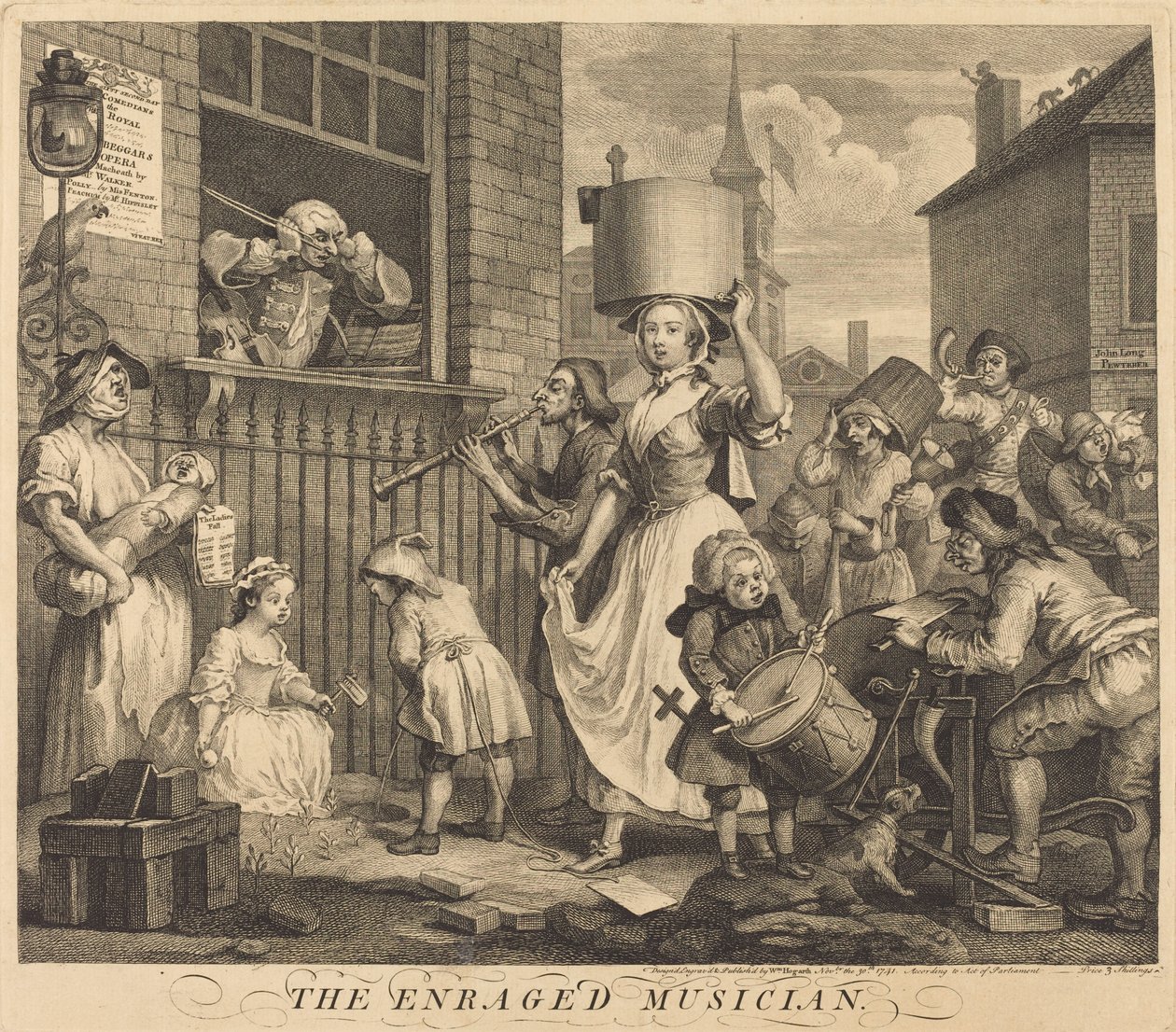 Wściekły muzyk autorstwa William Hogarth