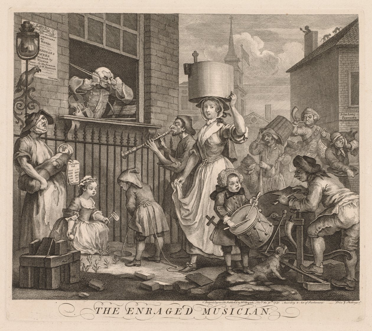Wściekły muzyk autorstwa William Hogarth
