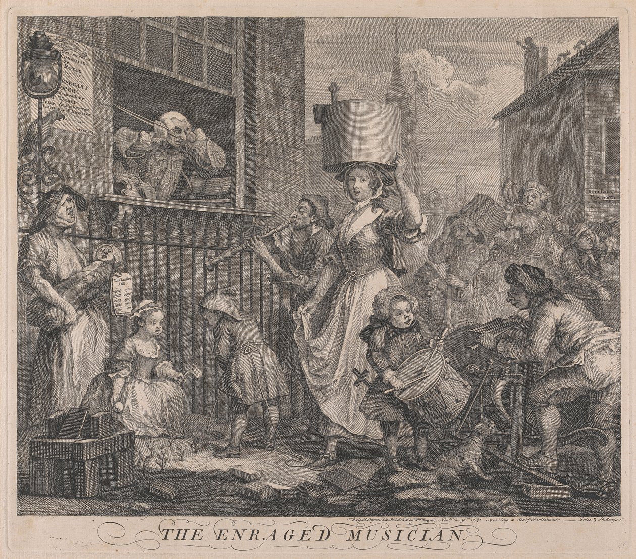 Wściekły muzyk autorstwa William Hogarth