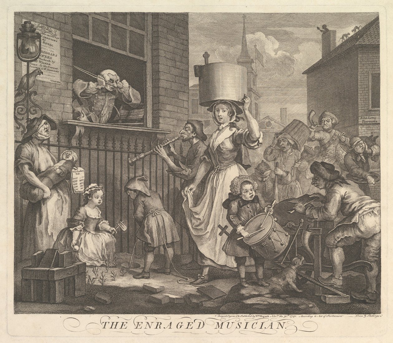 Wściekły muzyk autorstwa William Hogarth