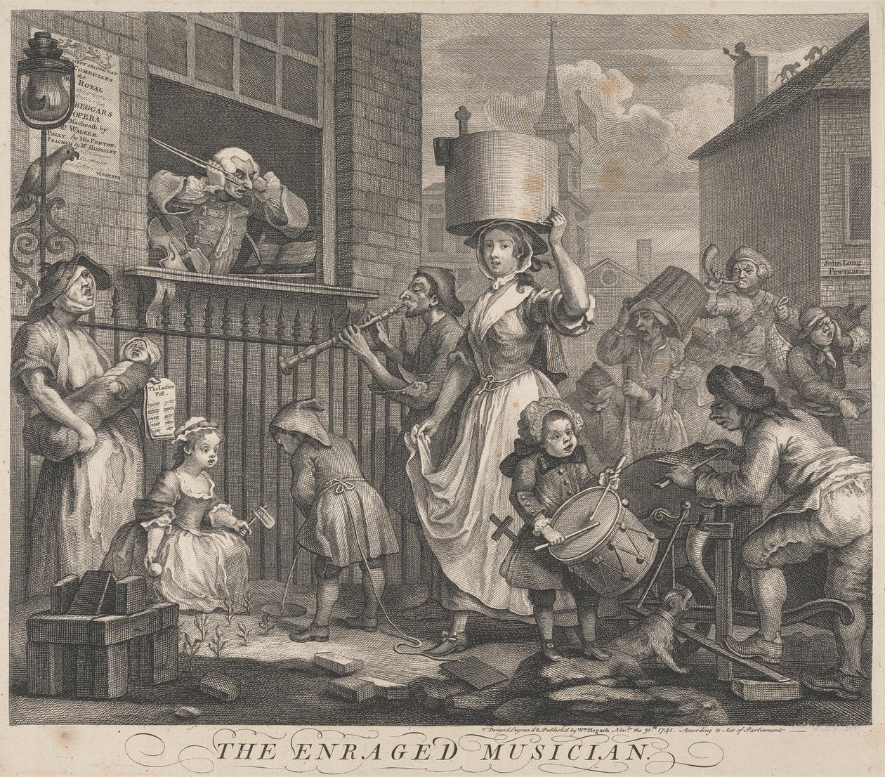 Rozwścieczony muzyk autorstwa William Hogarth