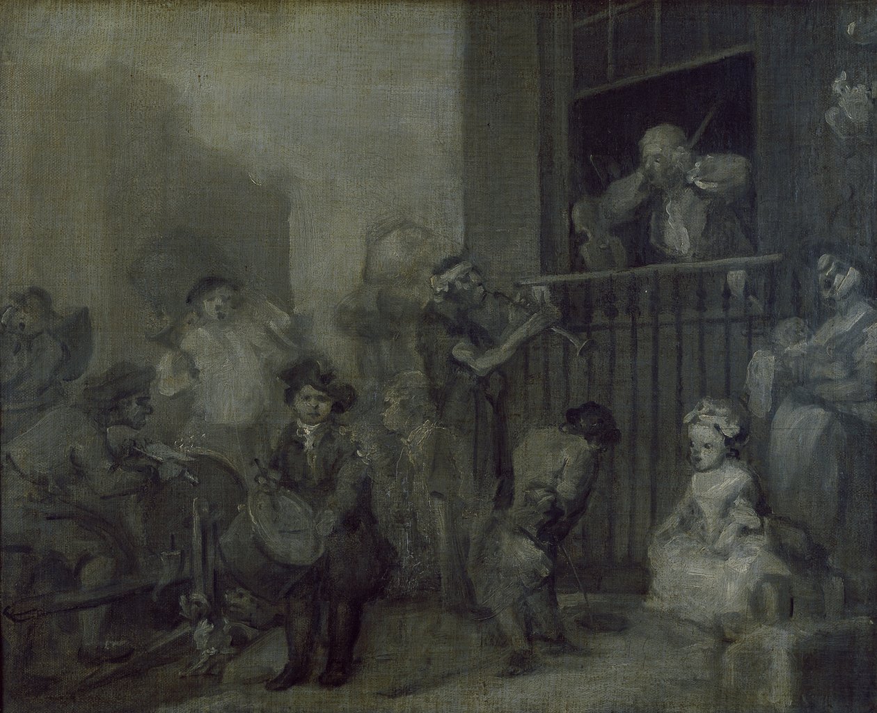 Rozwścieczony muzyk, XVII wiek autorstwa William Hogarth