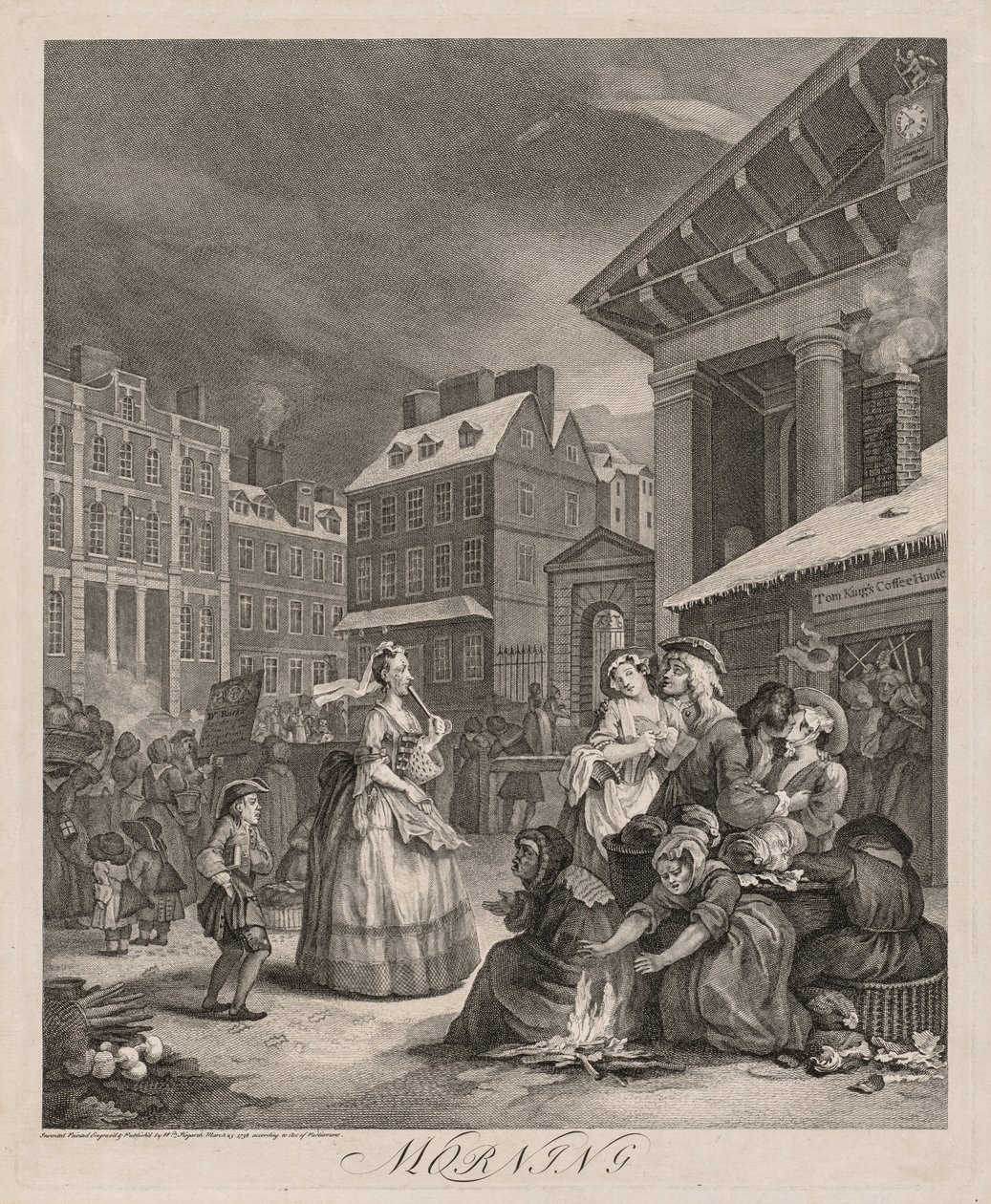 Cztery pory dnia, 1738. autorstwa William Hogarth