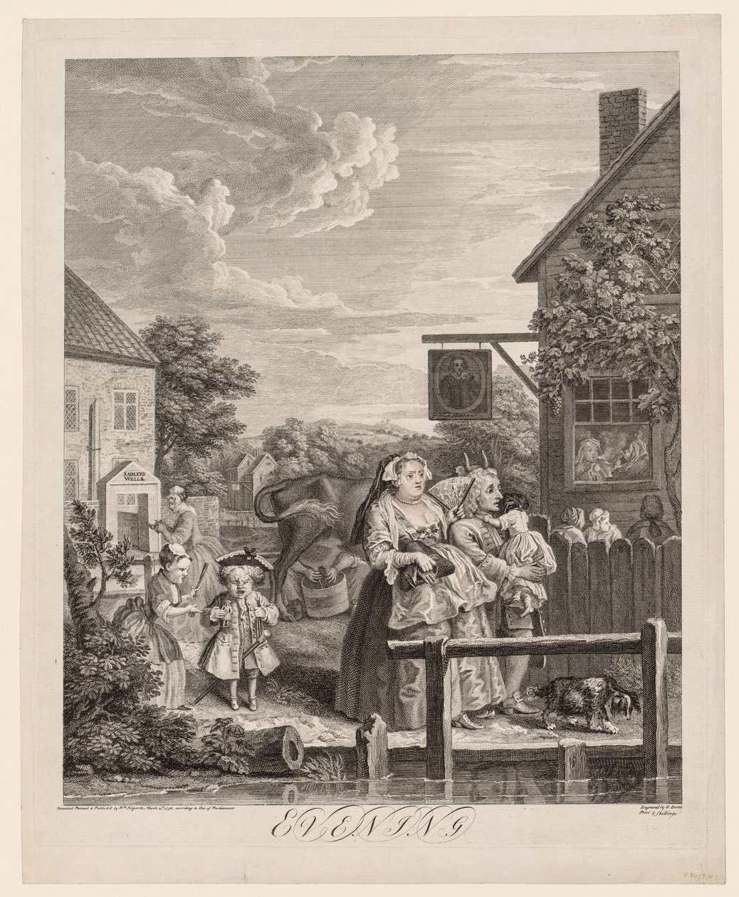 Cztery pory dnia: wieczór autorstwa William Hogarth