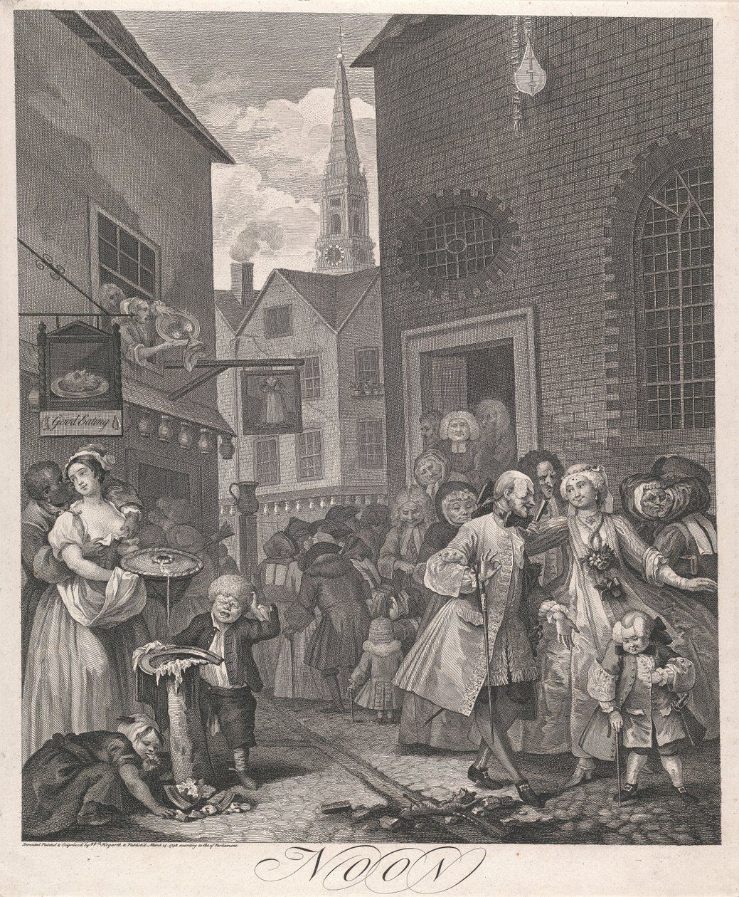 Cztery pory dnia, rycina II: południe autorstwa William Hogarth