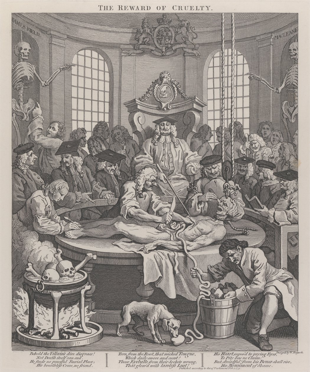 Czwarty etap okrucieństwa: nagroda za okrucieństwo autorstwa William Hogarth