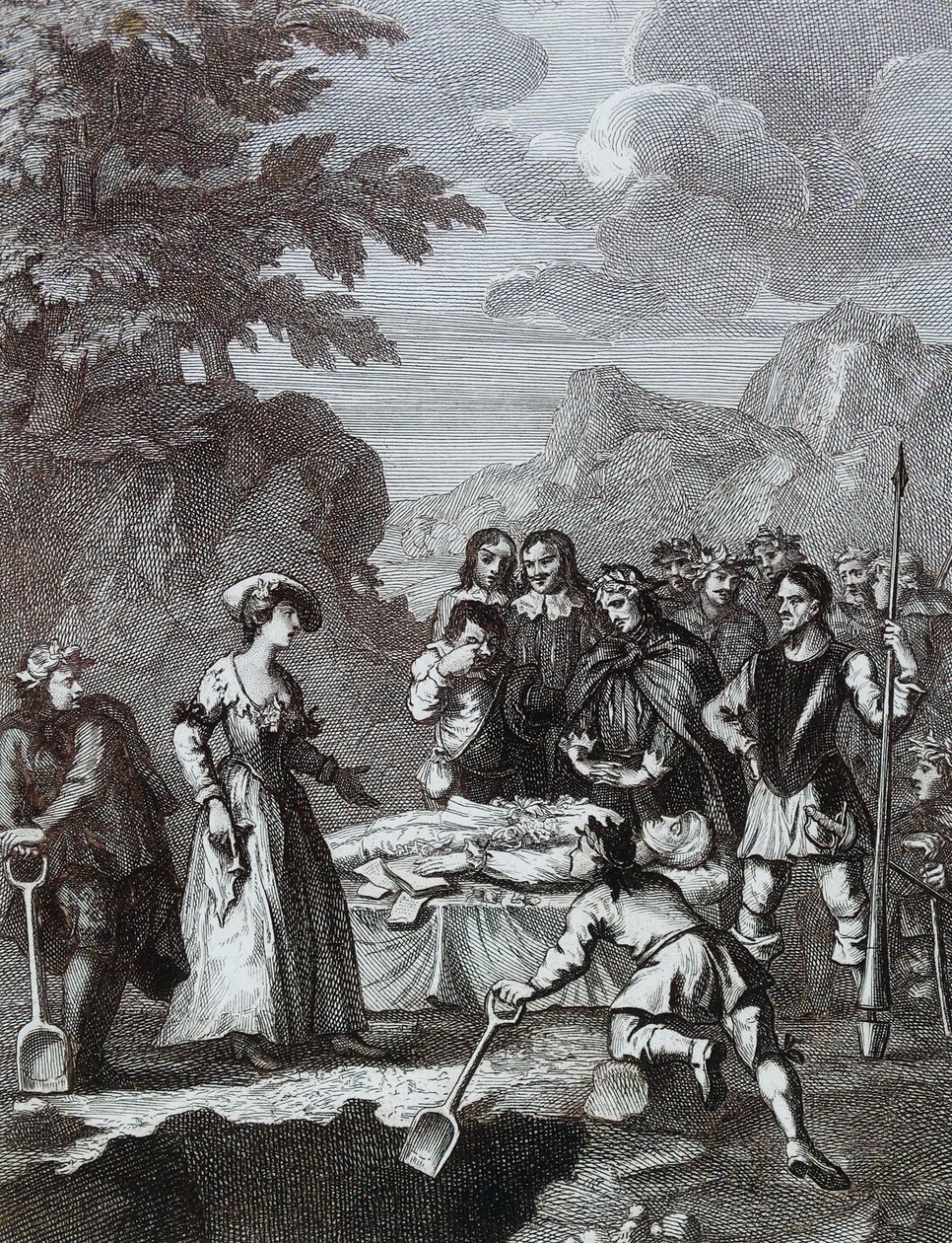 Pogrzeb Chyrstoma i Marcelli usprawiedliwiających się” Williama Hogartha autorstwa William Hogarth
