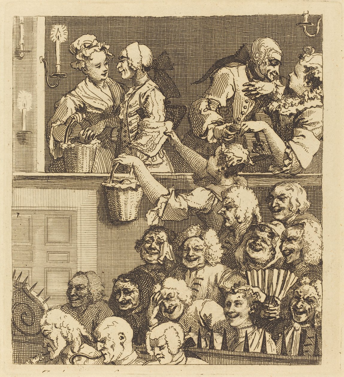 Roześmiana publiczność autorstwa William Hogarth