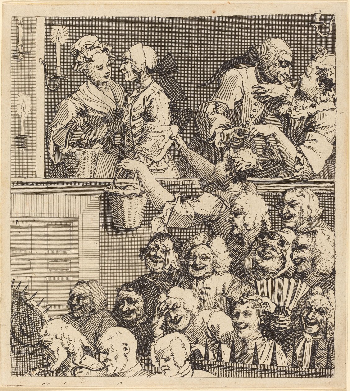 Roześmiana publiczność autorstwa William Hogarth