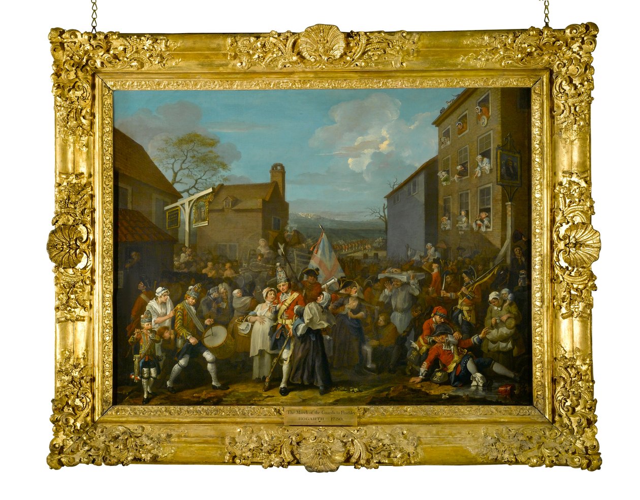 Marsz Gwardii do Finchley, 1750 autorstwa William Hogarth