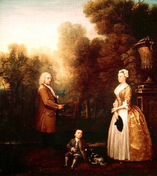 Rodzina Pascallów (olej na płótnie) autorstwa William Hogarth