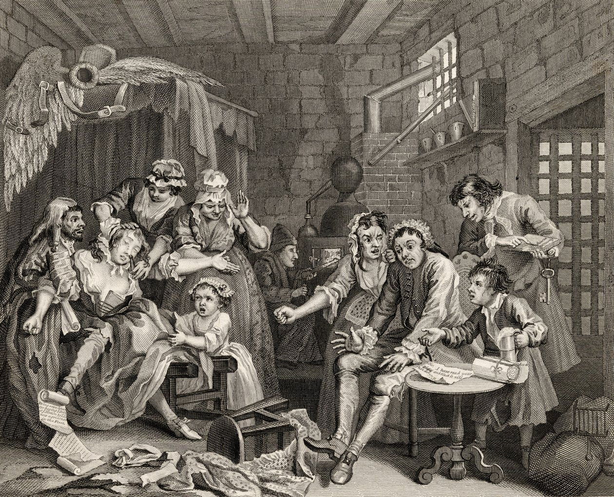 Scena Więzienna, tablica VII z „A Rake