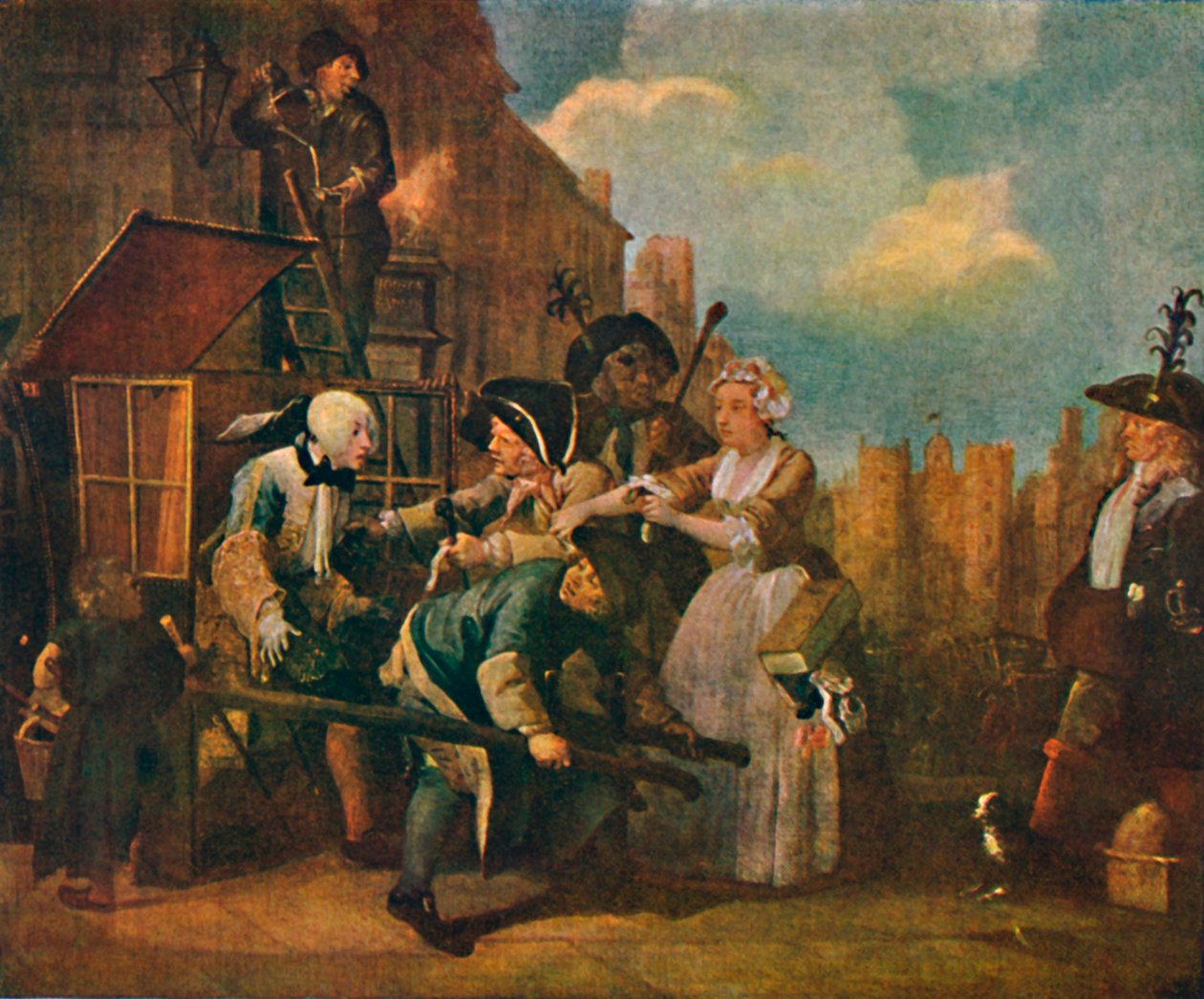 Postęp grabi - aresztowanie, c1735, 1904 autorstwa William Hogarth