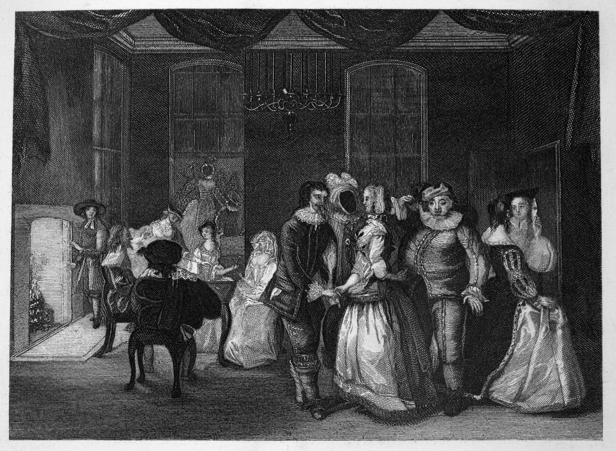 Królewska Maskarada w Somerset House autorstwa William Hogarth