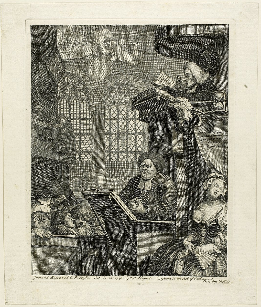 Zgromadzenie śpiące autorstwa William Hogarth