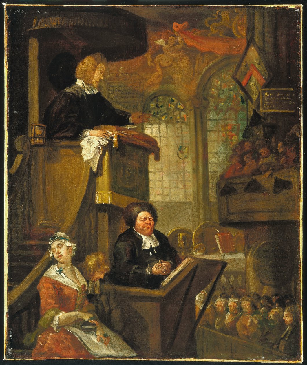 Śpiące zgromadzenie autorstwa William Hogarth