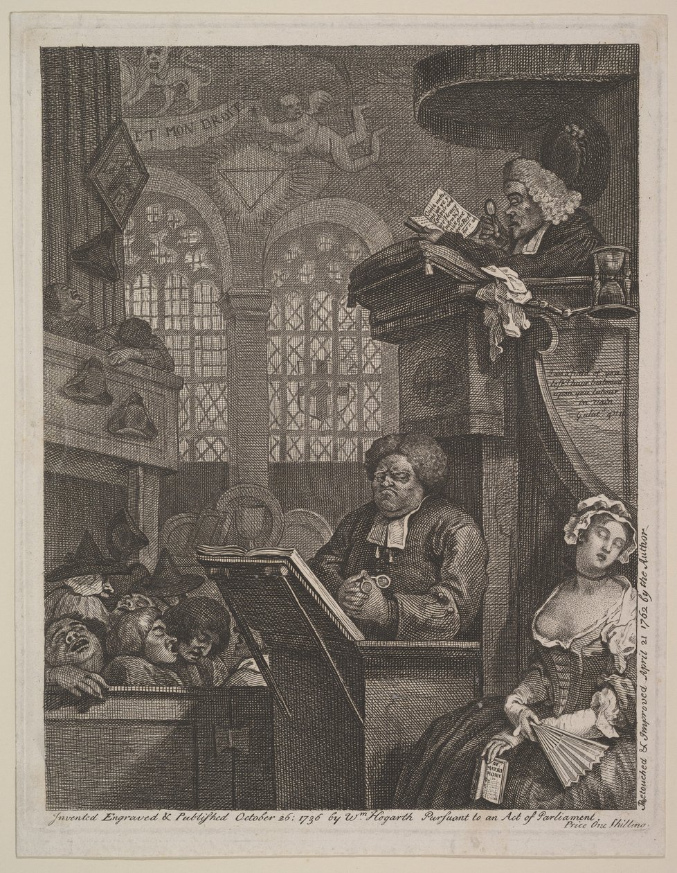 Zgromadzenie Śpiące, 21 kwietnia 1762. autorstwa William Hogarth