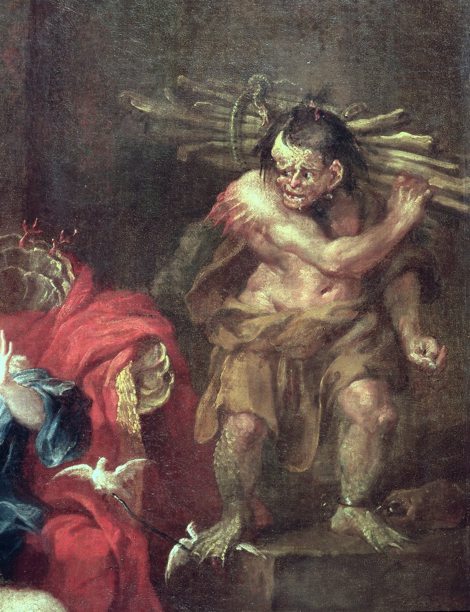 Burza, detal Caliban olej na płótnie detal 353593 autorstwa William Hogarth