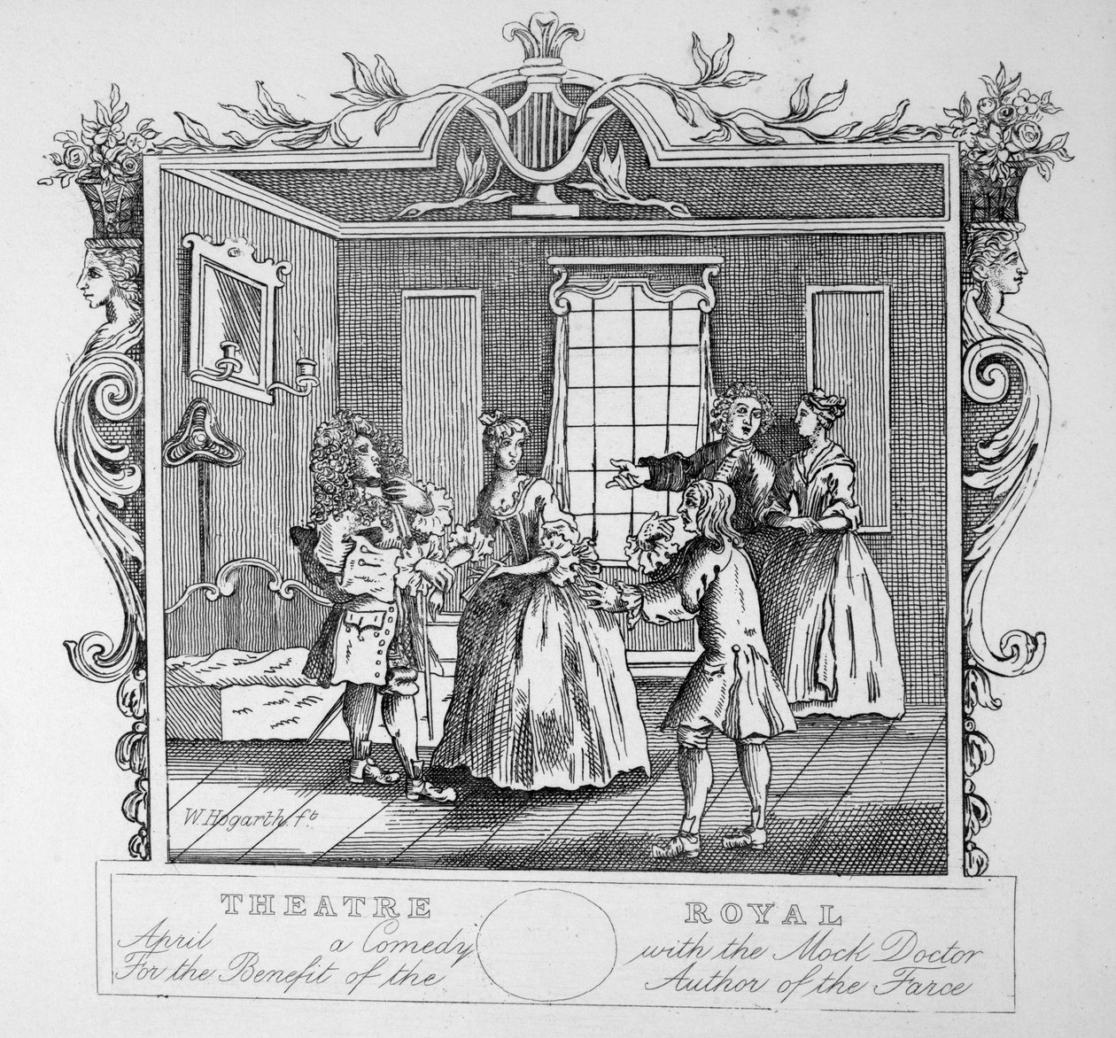 Teatr Królewski autorstwa William Hogarth