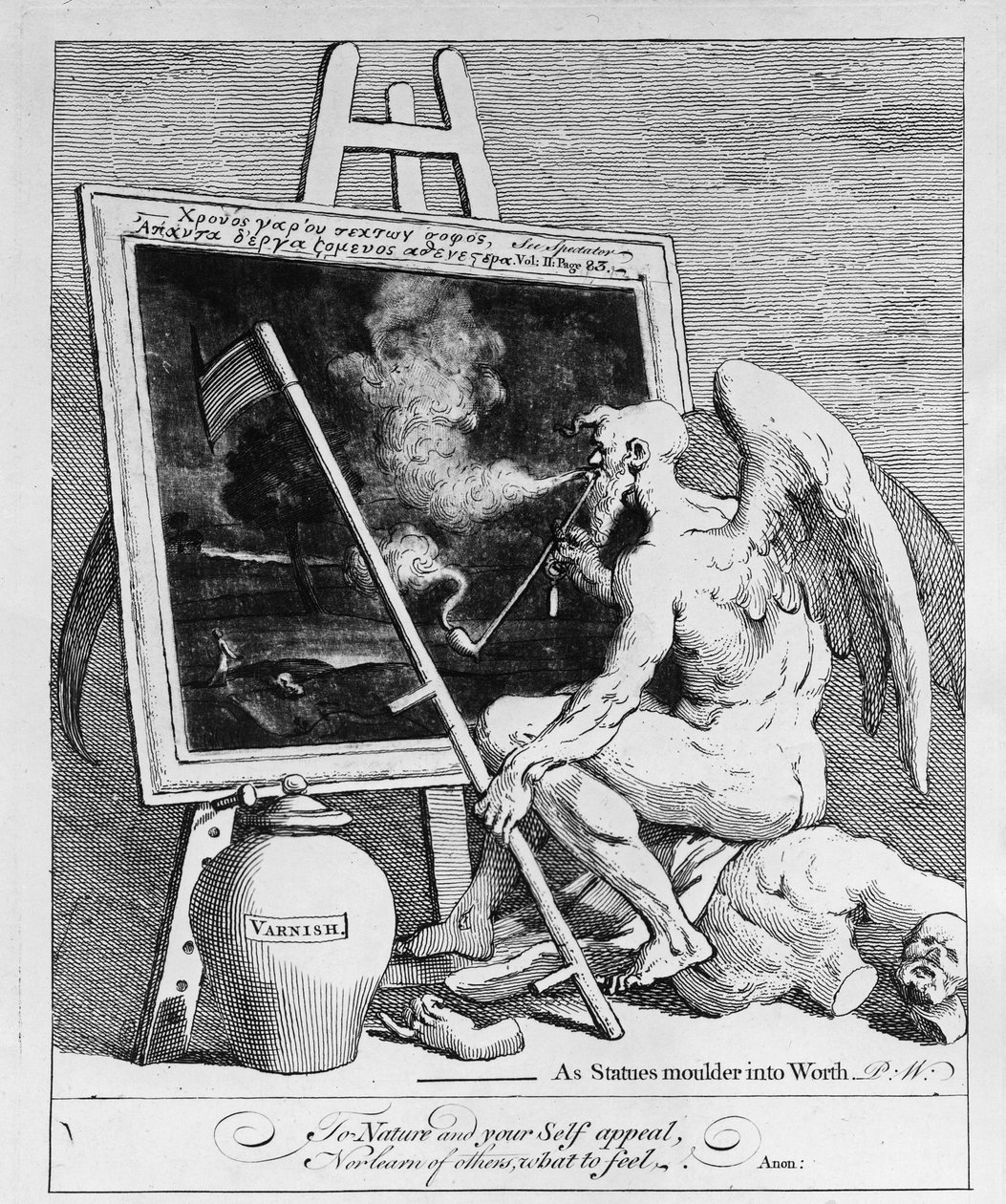Laikas rūkyti paveikslėlį, 1761 poli autorstwa William Hogarth