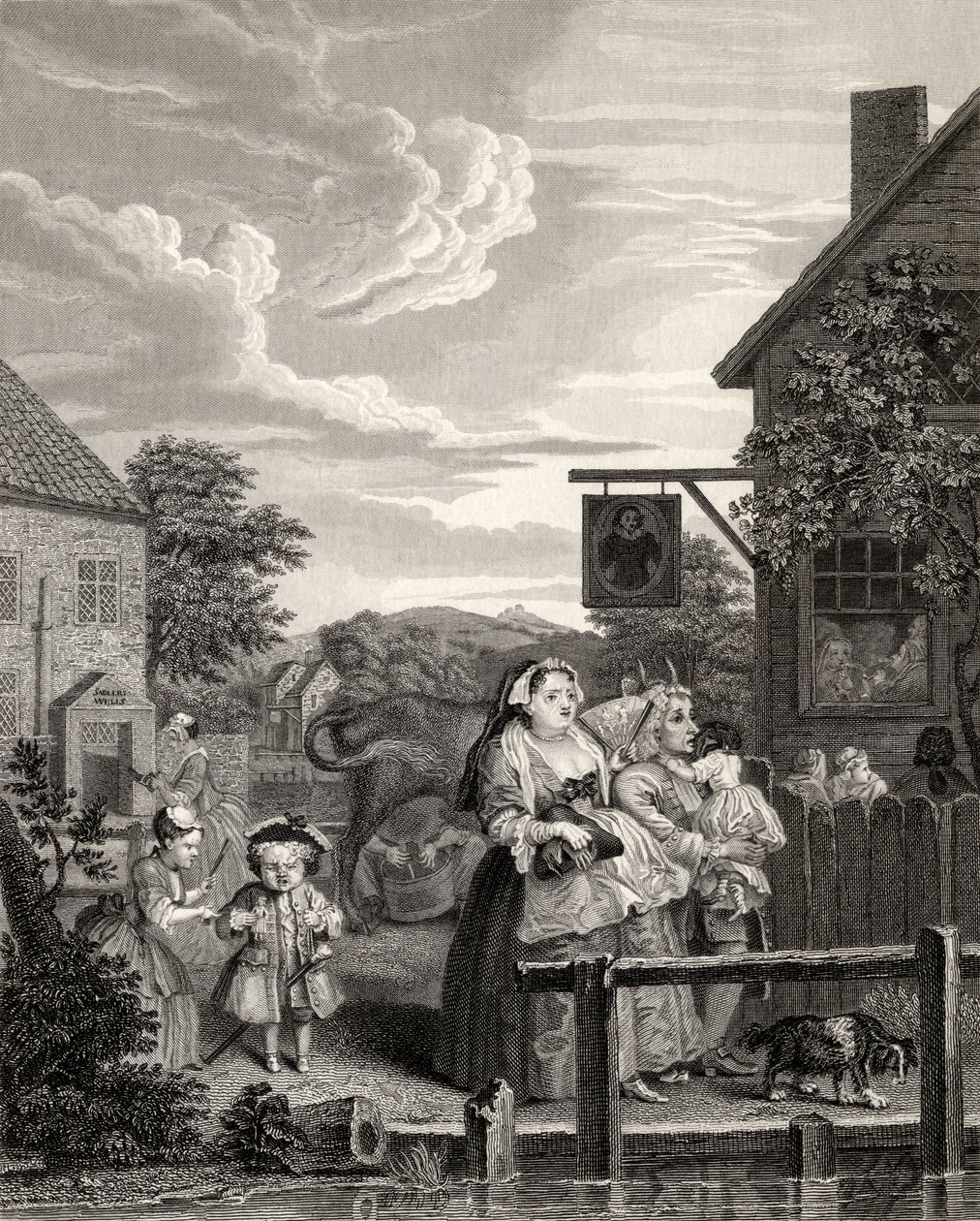 Pory dnia: wieczór, z „Dzieła Williama Hogartha”, opublikowane w 1833 r. autorstwa William Hogarth