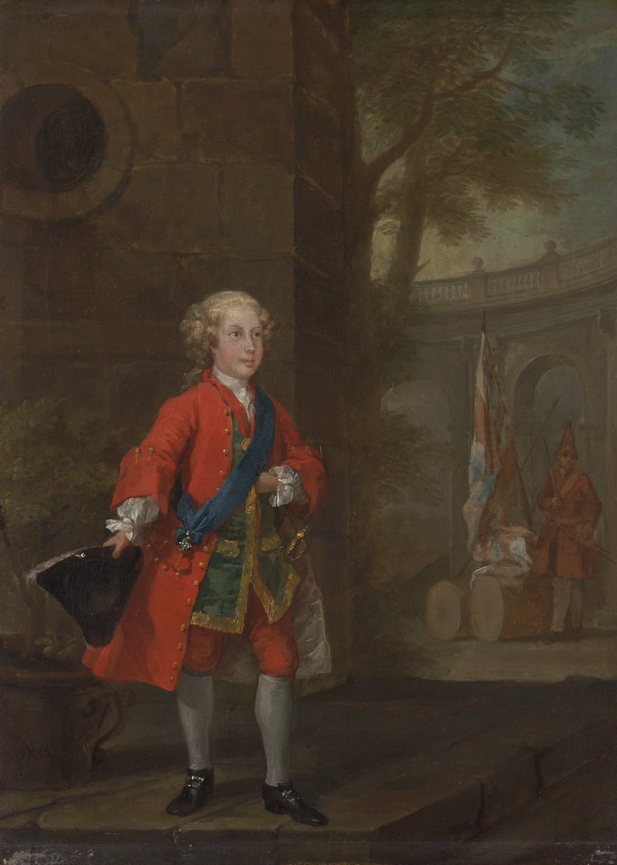 Wilhelm August, książę Cumberland autorstwa William Hogarth
