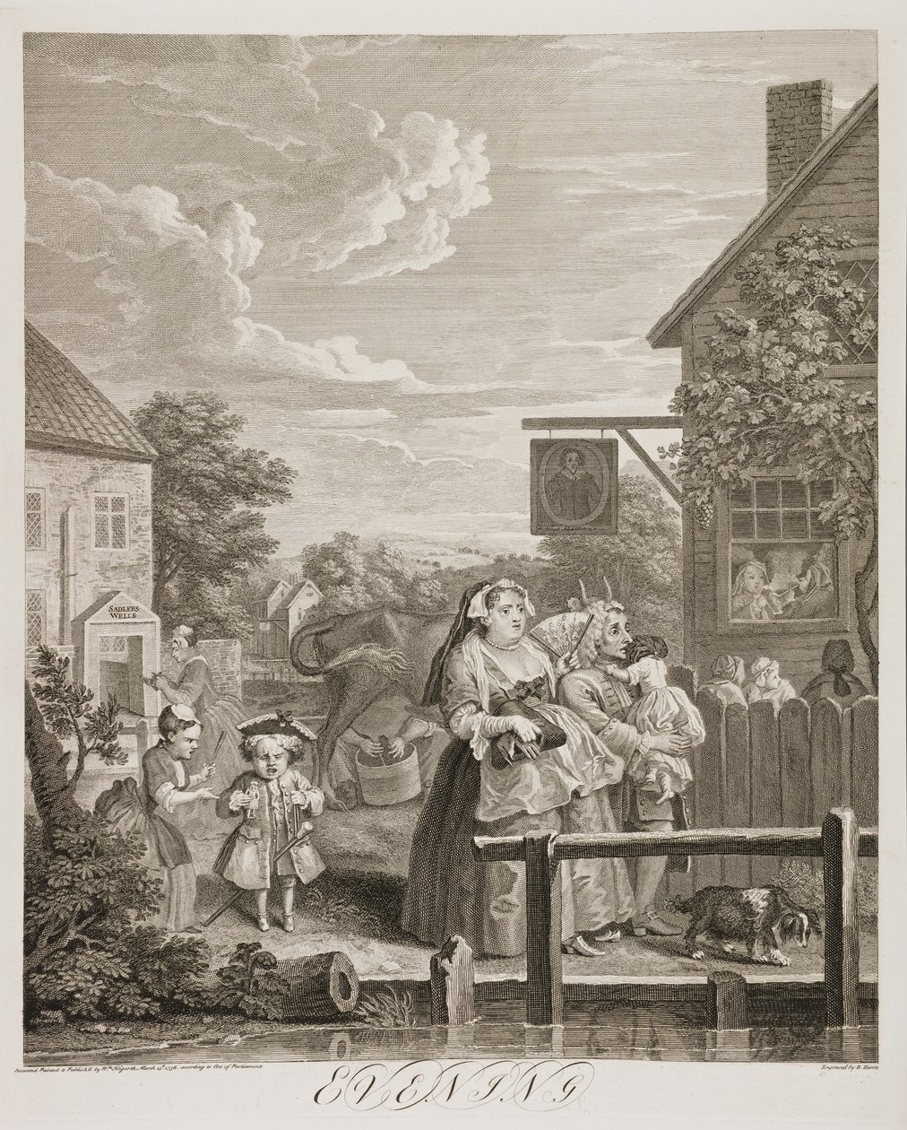 pl: Cztery pory dnia: Wieczór autorstwa William Hogarth