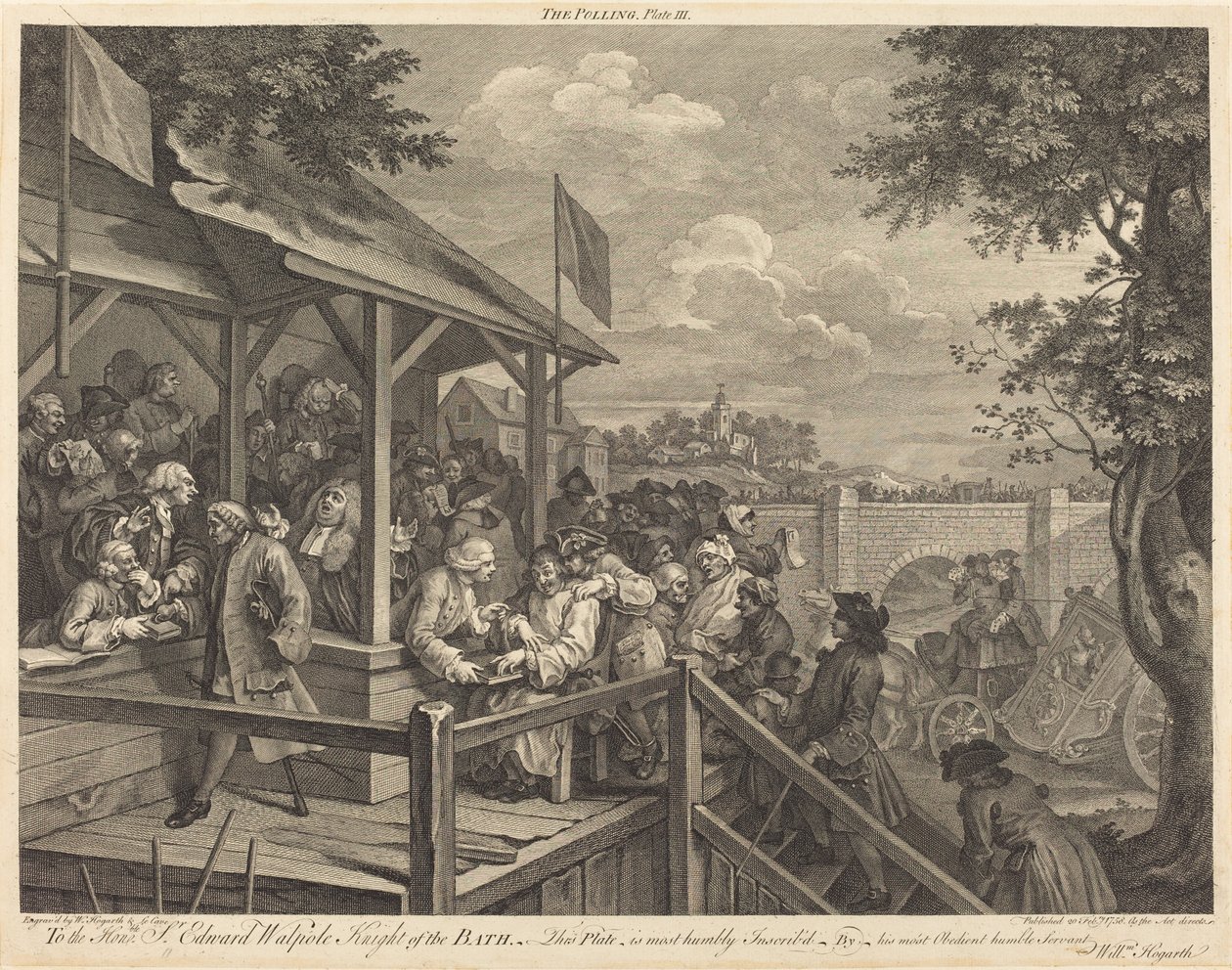Sondaż autorstwa William Hogarth and Francois Morellon de La Cave