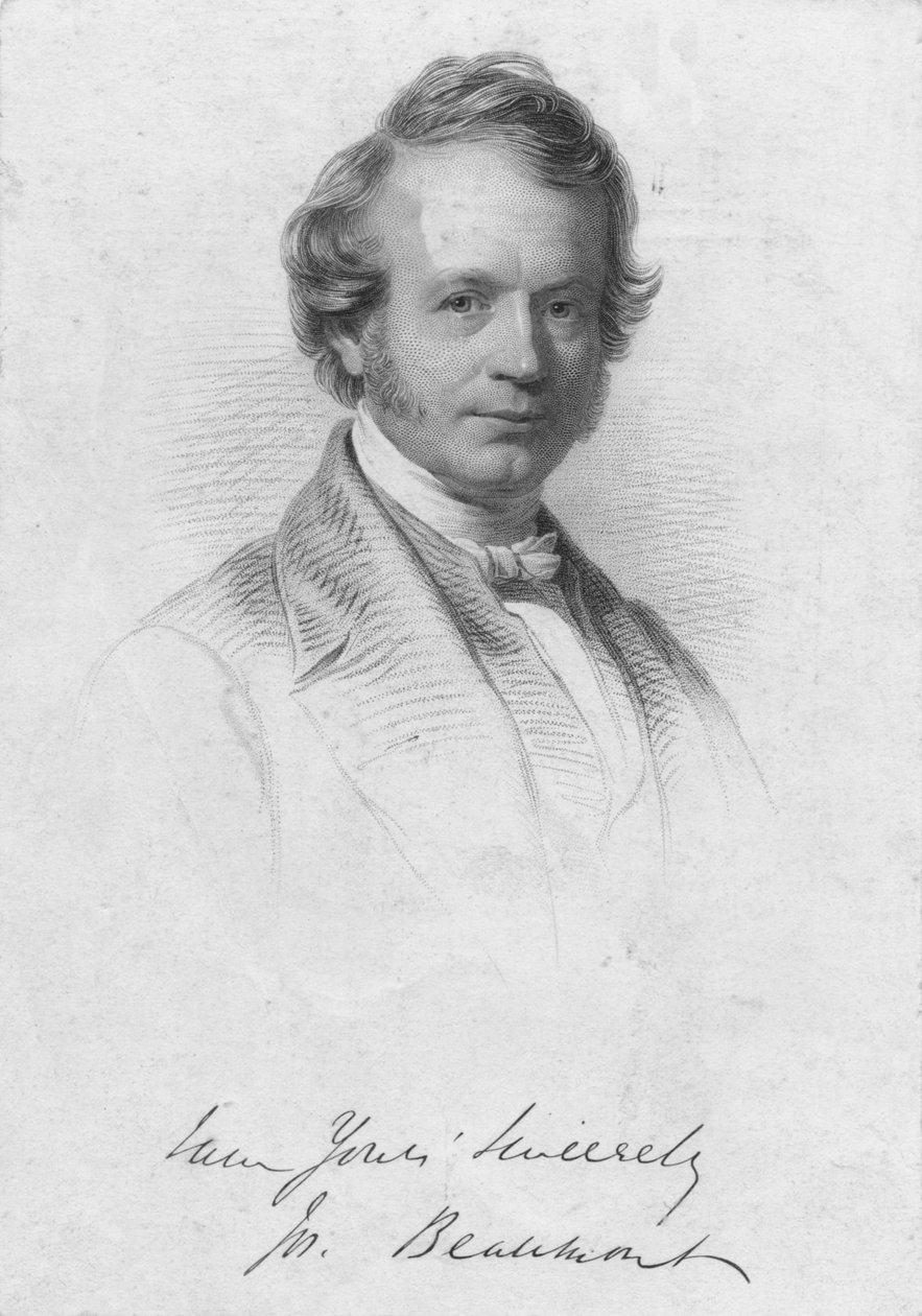 Joseph Beaumont, połowa XIX wieku. autorstwa William Holl