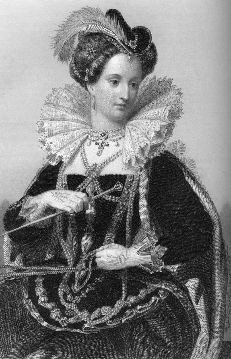 Królowa Elżbieta I 1533-1603 w Tilbury Fort, 1851. autorstwa William Holl