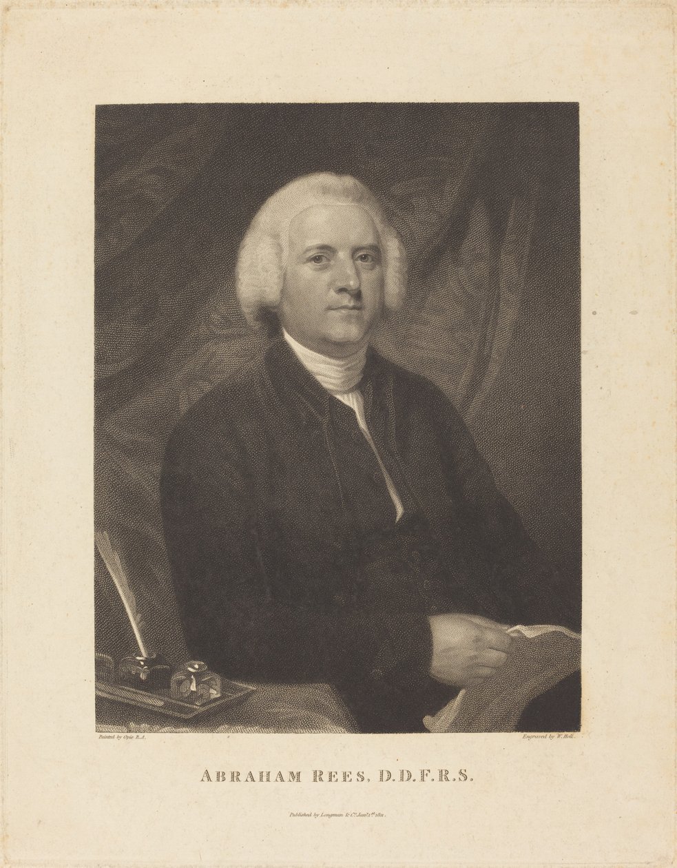 Abraham Rees autorstwa William Holl I after John Opie