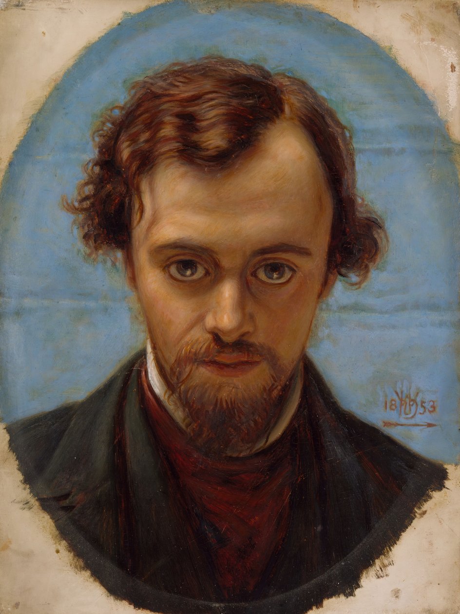 Portret Dantego Gabriela Rossettiego w wieku 22 lat, 1883. autorstwa William Holman Hunt