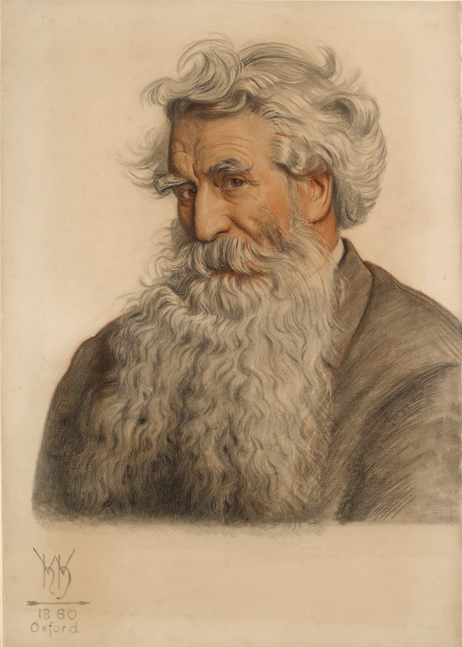 Portret Thomas Combe, drukarz na uniwersytecie 1796-1872 autorstwa William Holman Hunt