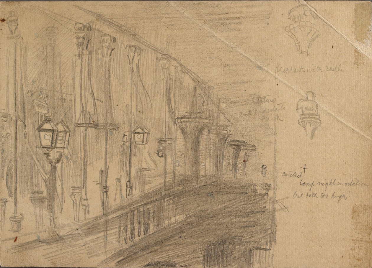 Studium London Bridge, 1863 autorstwa William Holman Hunt