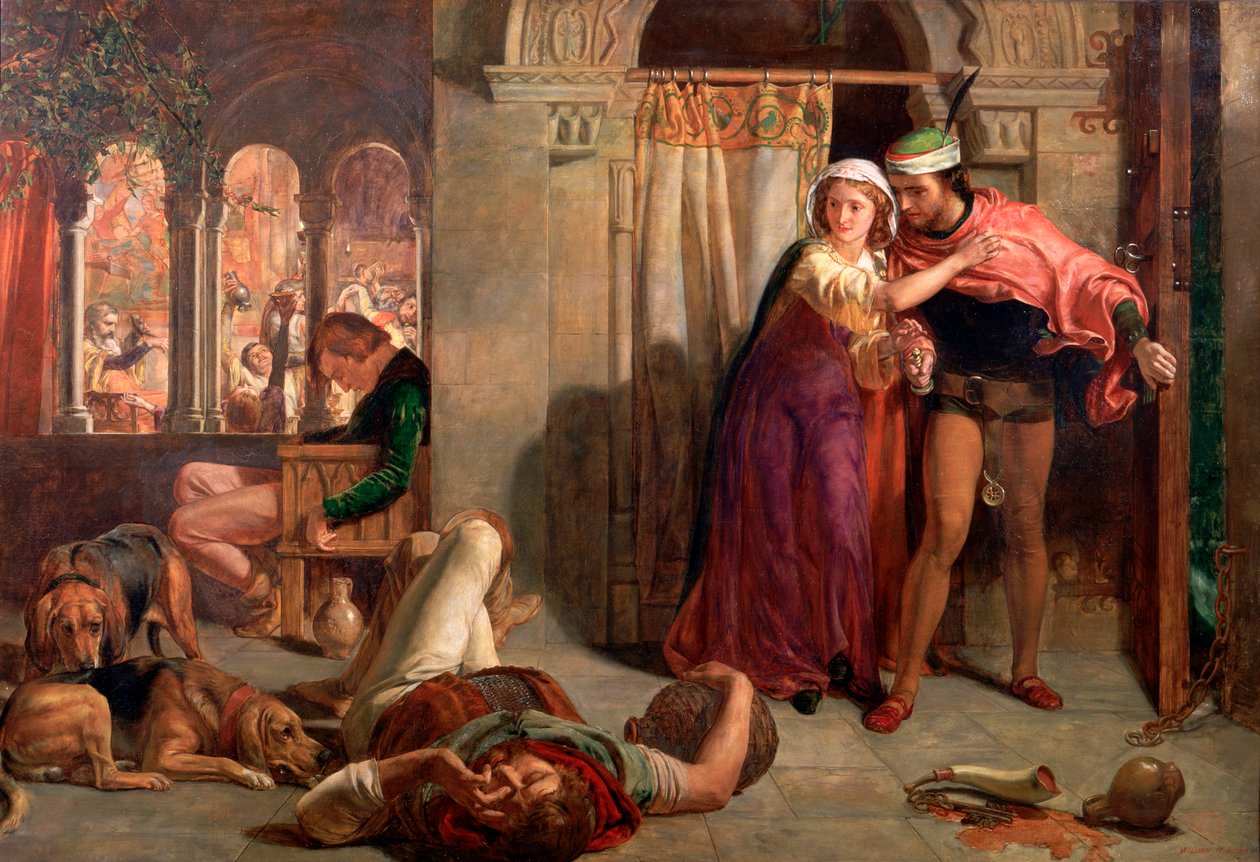 „Wigilia św. Agnieszki”, 1848 r. autorstwa William Holman Hunt
