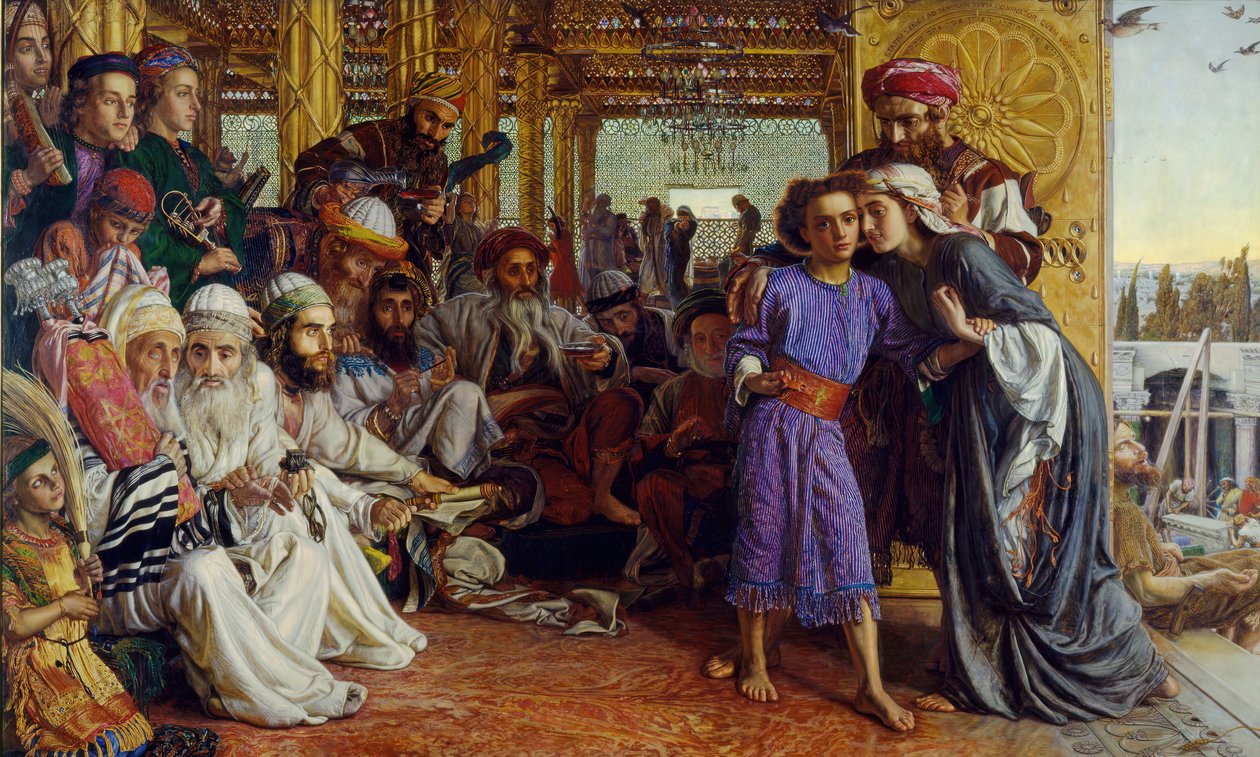 Znalezienie Zbawiciela w Świątyni, 1854-55. autorstwa William Holman Hunt