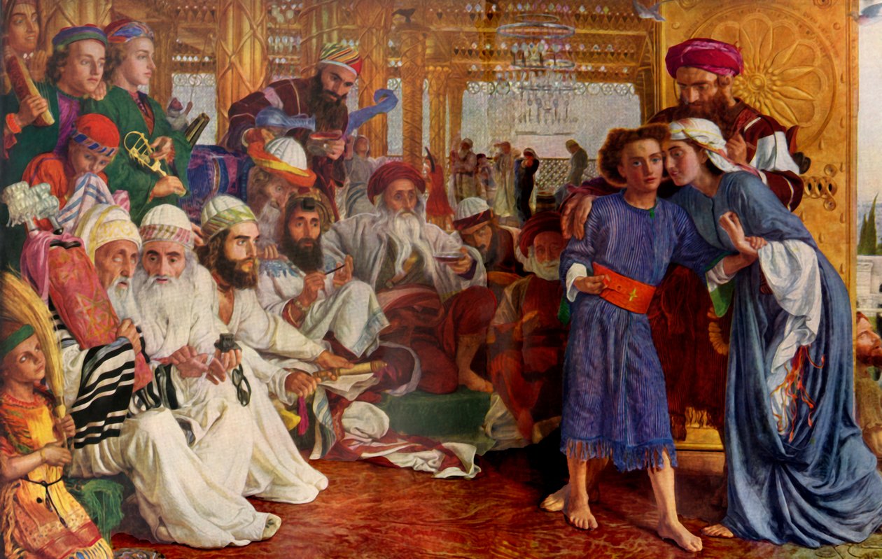Znalezienie Zbawiciela w Świątyni przycięte, 1854-1855, 1936. autorstwa William Holman Hunt