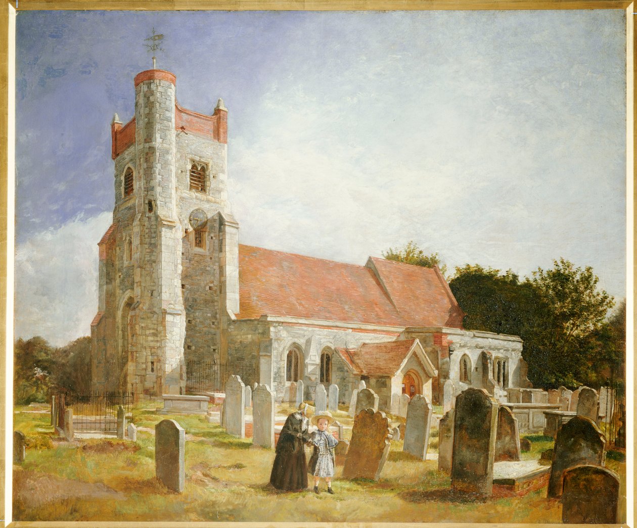 Stary Kościół, Ewell, 1847 autorstwa William Holman Hunt