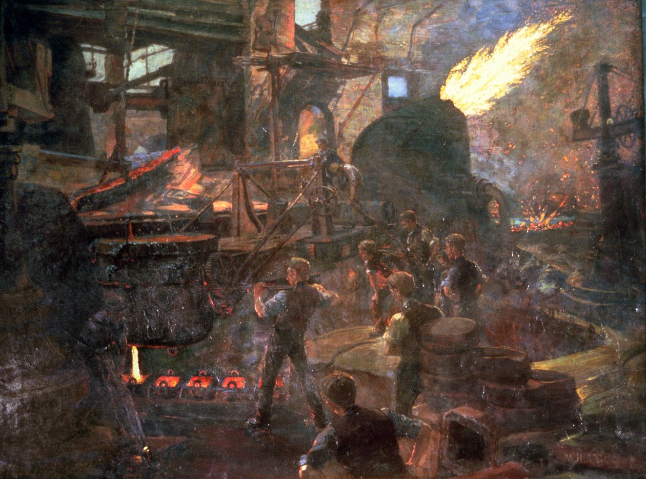 „Bogactwo Anglii: Bessemerski proces wytwarzania stali”, 1895 r autorstwa William Holt Yates Titcomb