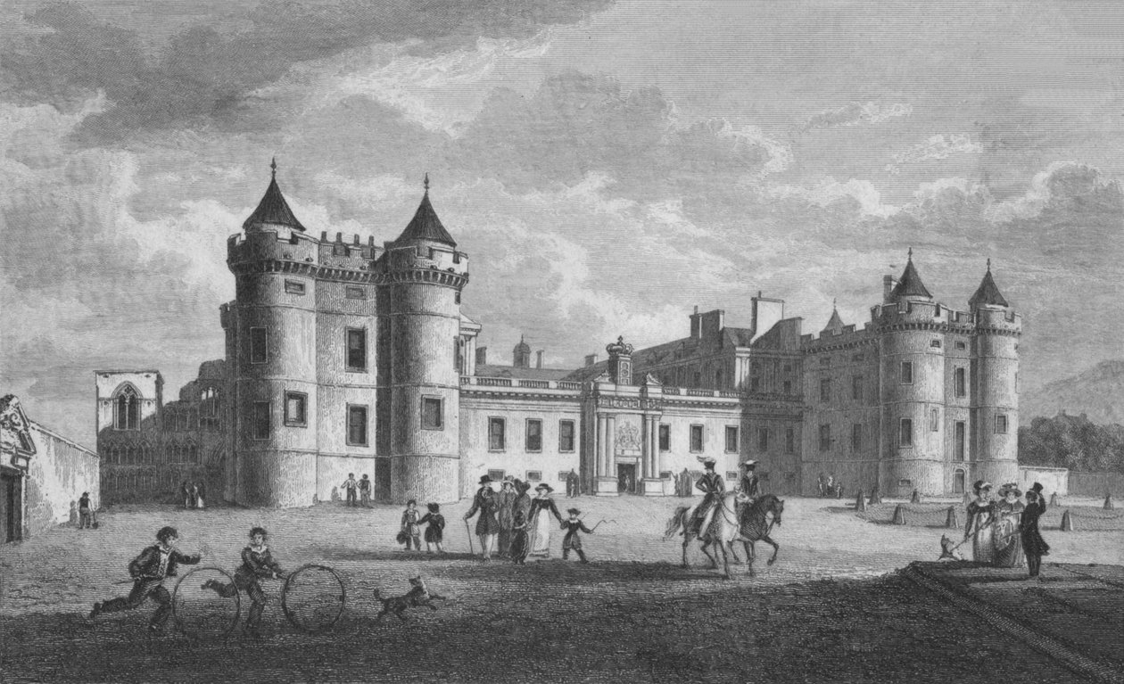 Pałac Holyrood, 1831. autorstwa William Home Lizars