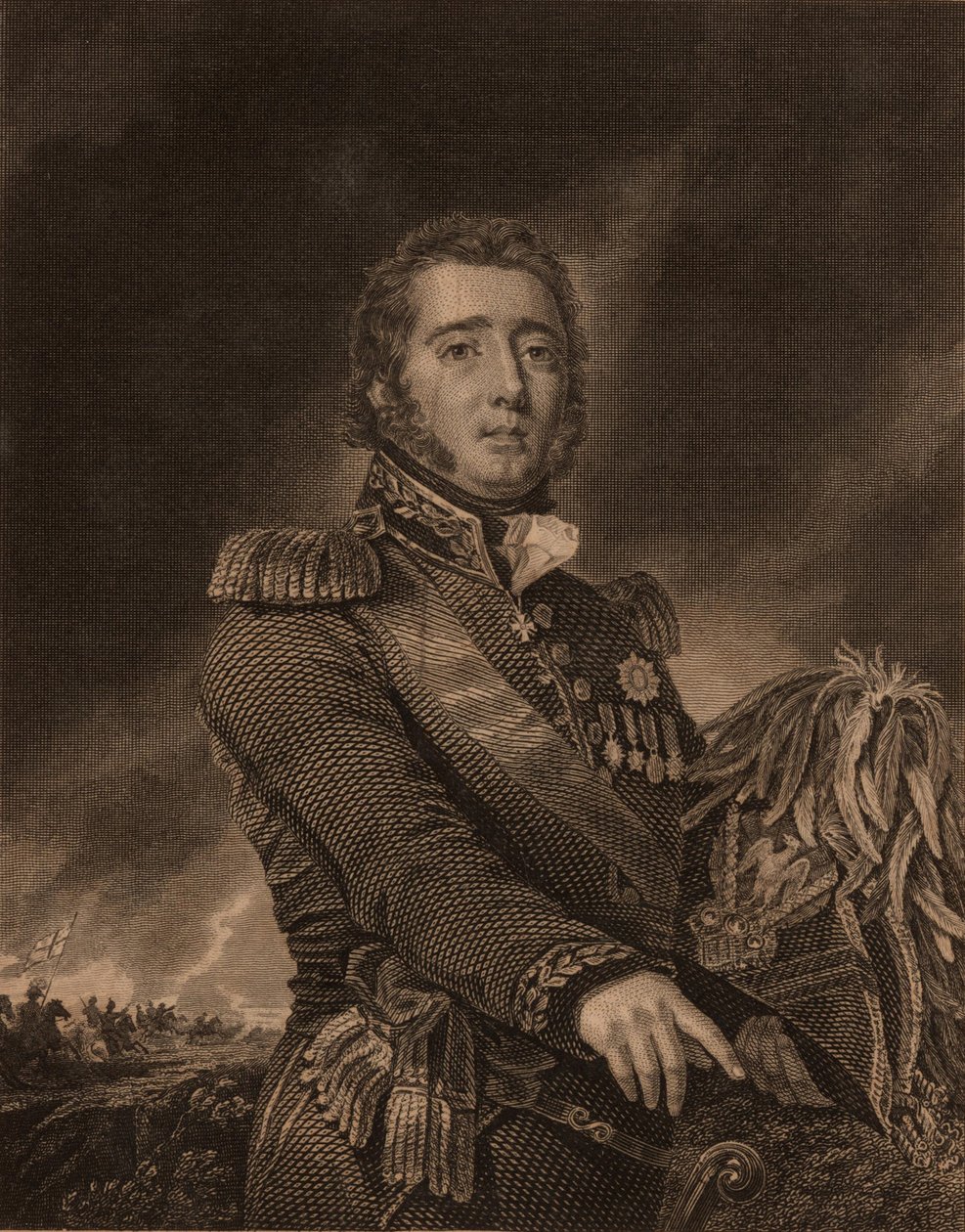 Portret Gregora MacGregora 1786-1845, 1822. autorstwa William Home Lizars