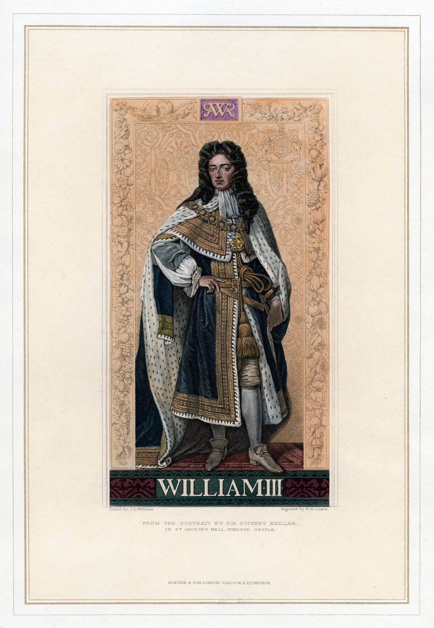 Wilhelm III, król Anglii, Szkocji i Irlandii. autorstwa William Home Lizars