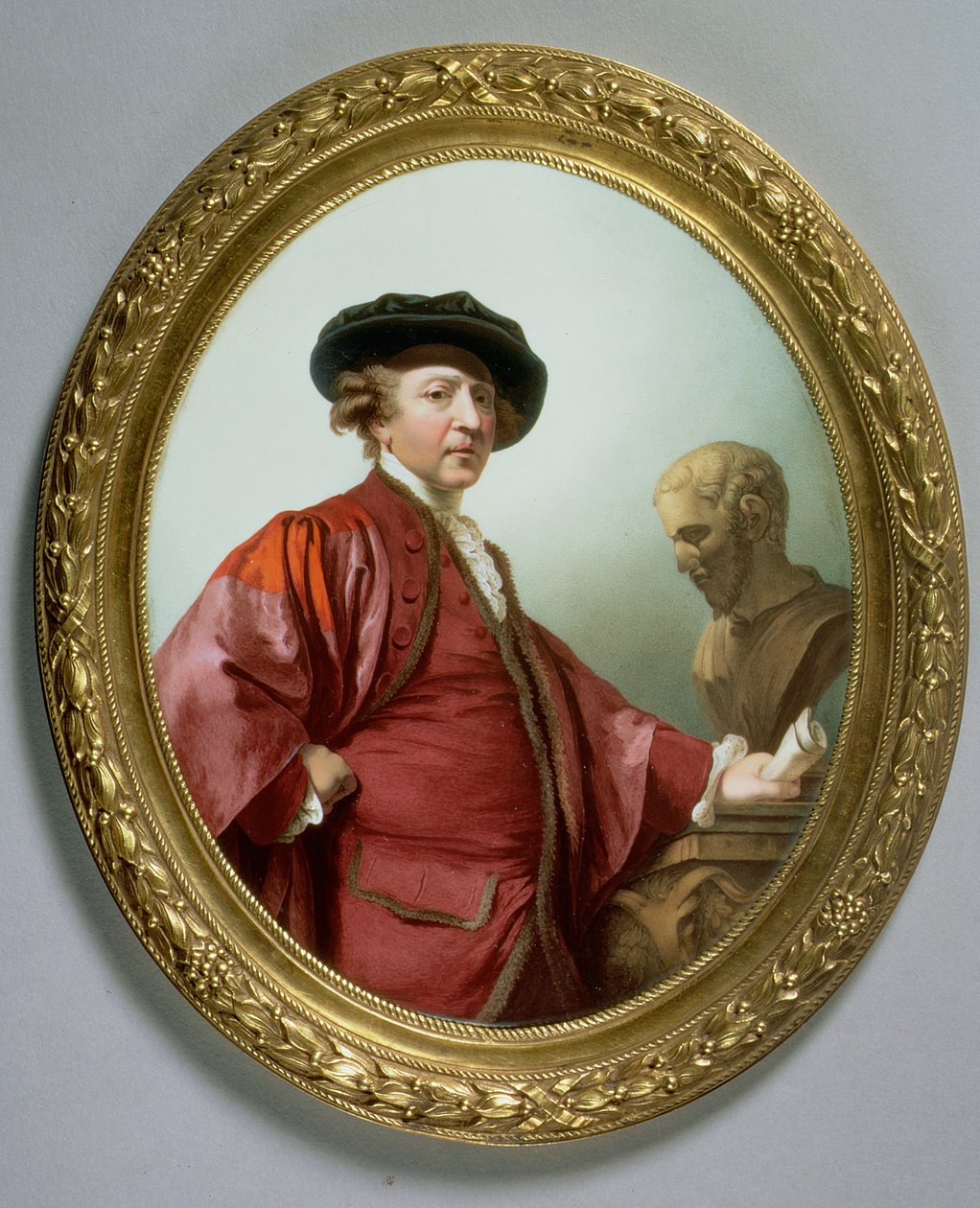 Portret Joshua Reynolds (1723-92) 1786 (emalia na miedzi) autorstwa William Hopkins Craft