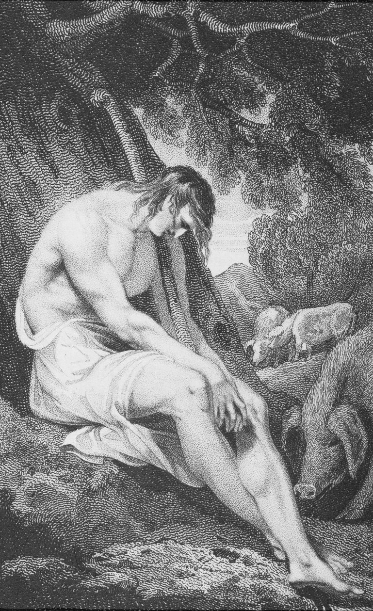 Syn marnotrawny, z „Historii i życia naszego Błogosławionego Pana i Zbawiciela Jezusa Chrystusa”, wielebnego J. Milnera, opublikowanej przez B. Crosby