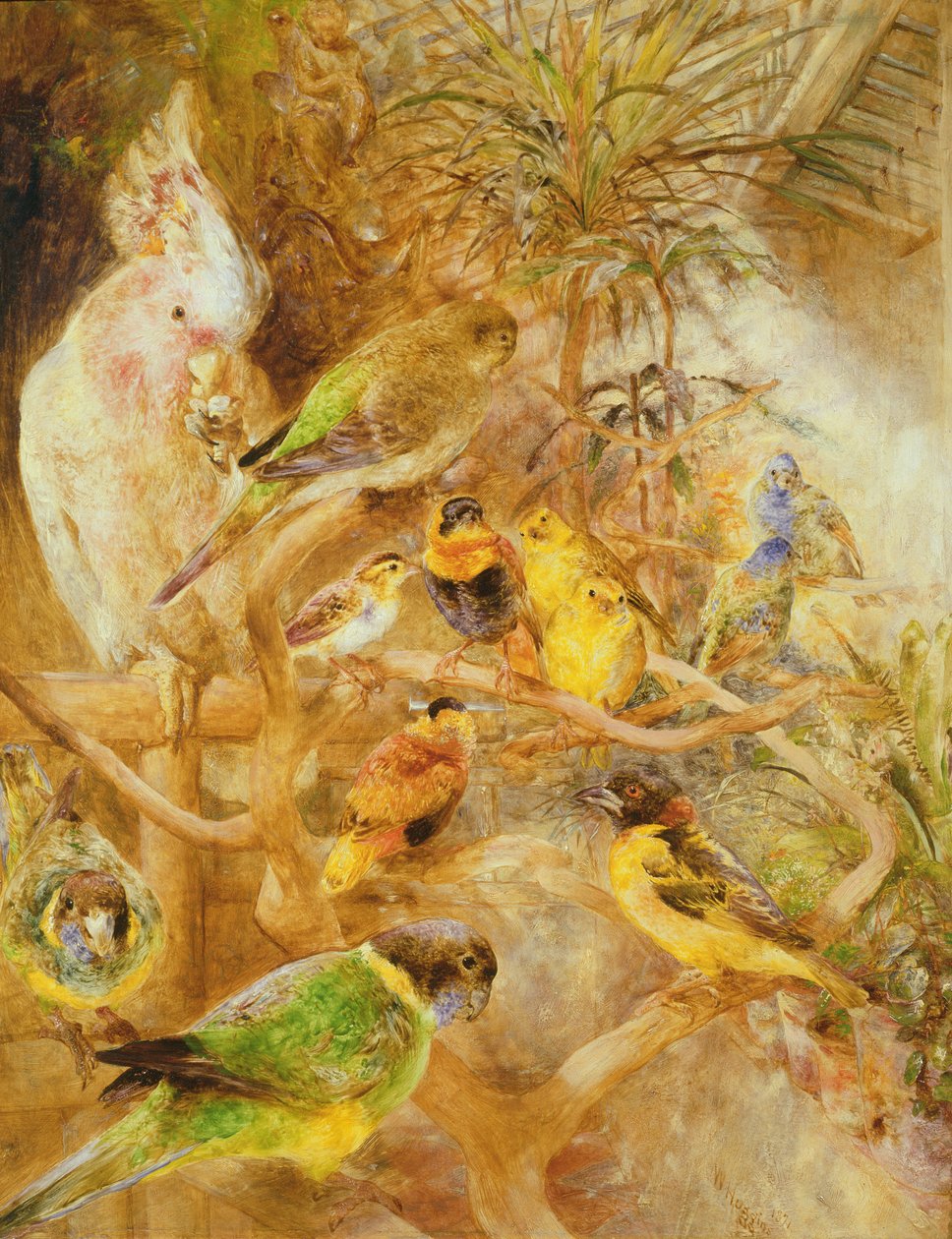 Woliera dla ptaków, 1871 autorstwa William Huggins