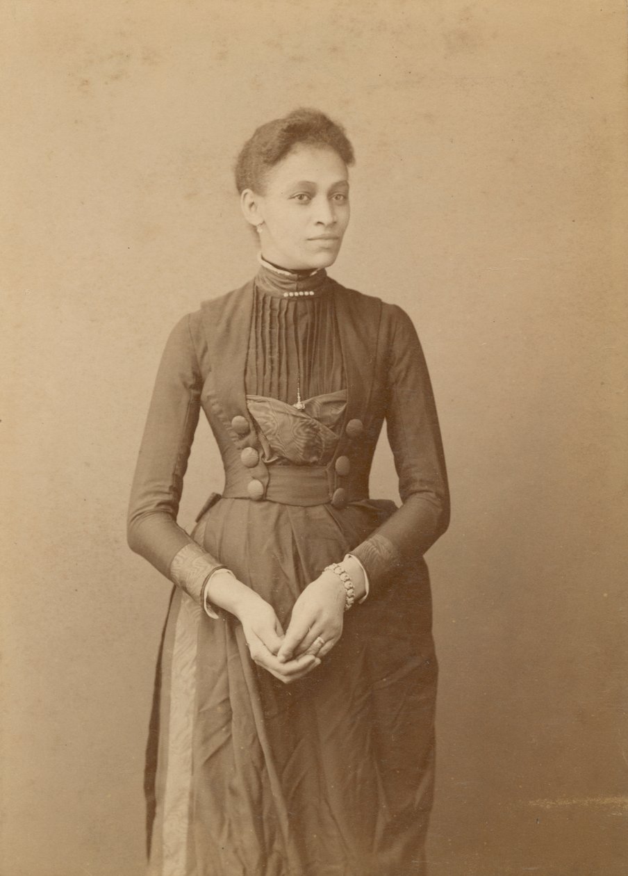 Karta gabinetowa kobiety, 1885-1892. autorstwa William J. Kuebler