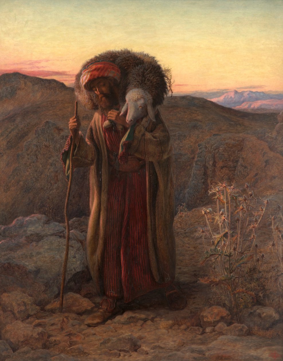 Zaginiona owca, 1864 autorstwa William J. Webbe or Webb