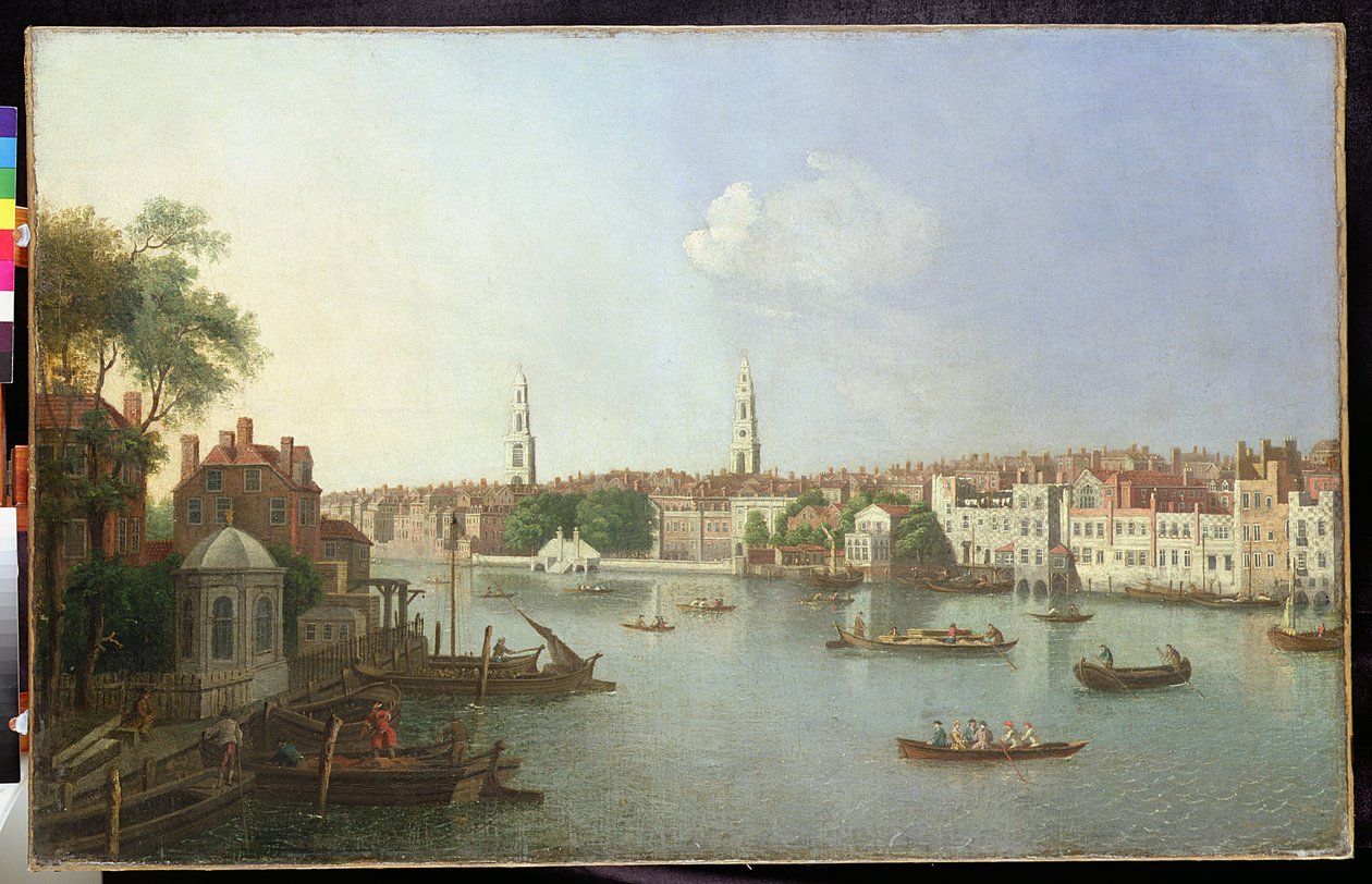 Somerset House (Poranek), ok. 1754-71 (olej na płótnie) autorstwa William James