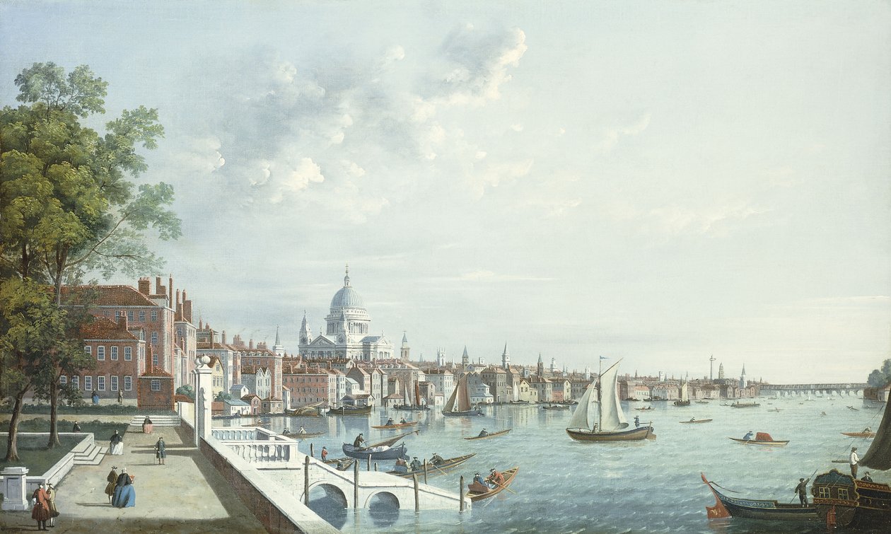 Tamiza z Somerset House, patrząc w dół autorstwa William James