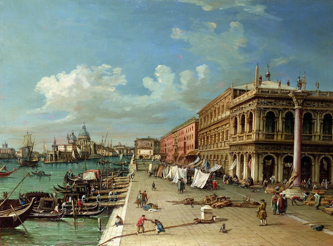 Widok na Molo w kierunku wejścia na Canal Grande, Wenecja autorstwa William James